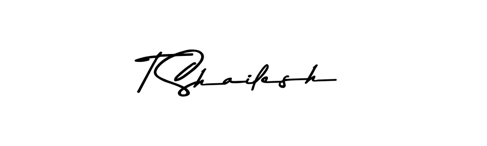 Design your own signature with our free online signature maker. With this signature software, you can create a handwritten (Asem Kandis PERSONAL USE) signature for name T Shailesh. T Shailesh signature style 9 images and pictures png