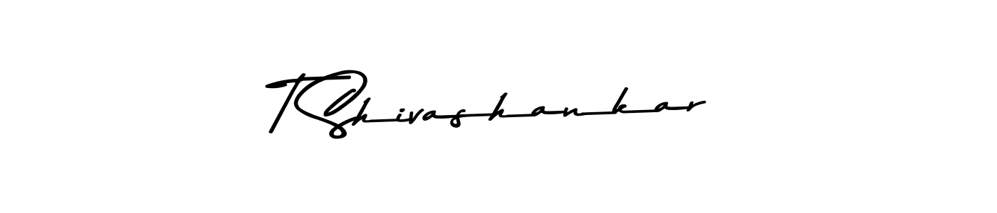 Create a beautiful signature design for name T Shivashankar. With this signature (Asem Kandis PERSONAL USE) fonts, you can make a handwritten signature for free. T Shivashankar signature style 9 images and pictures png