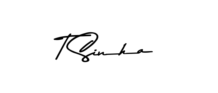 The best way (Asem Kandis PERSONAL USE) to make a short signature is to pick only two or three words in your name. The name T Sinha include a total of six letters. For converting this name. T Sinha signature style 9 images and pictures png