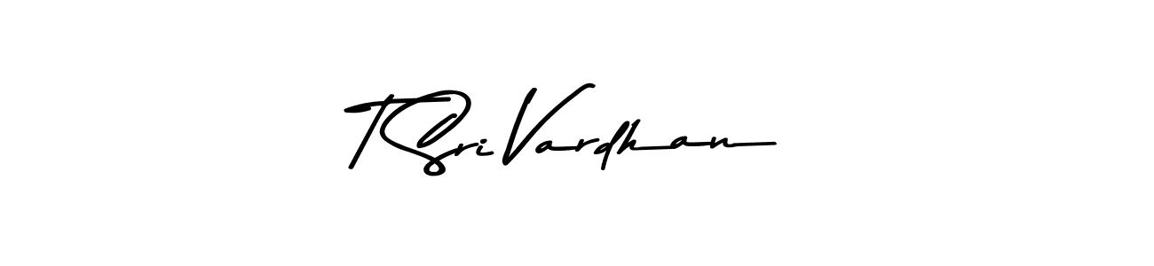 Design your own signature with our free online signature maker. With this signature software, you can create a handwritten (Asem Kandis PERSONAL USE) signature for name T Sri Vardhan. T Sri Vardhan signature style 9 images and pictures png