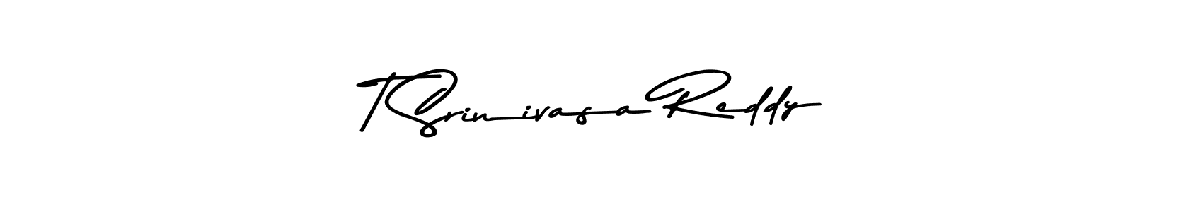 Create a beautiful signature design for name T Srinivasa Reddy. With this signature (Asem Kandis PERSONAL USE) fonts, you can make a handwritten signature for free. T Srinivasa Reddy signature style 9 images and pictures png