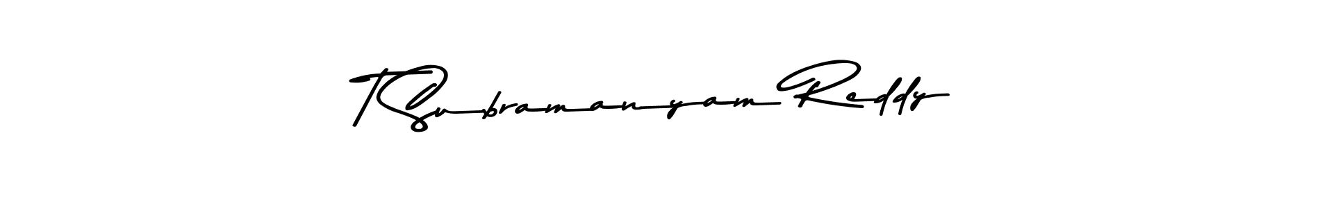 Make a short T Subramanyam Reddy signature style. Manage your documents anywhere anytime using Asem Kandis PERSONAL USE. Create and add eSignatures, submit forms, share and send files easily. T Subramanyam Reddy signature style 9 images and pictures png