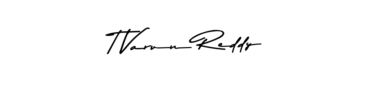 Make a beautiful signature design for name T Varun Reddy. With this signature (Asem Kandis PERSONAL USE) style, you can create a handwritten signature for free. T Varun Reddy signature style 9 images and pictures png