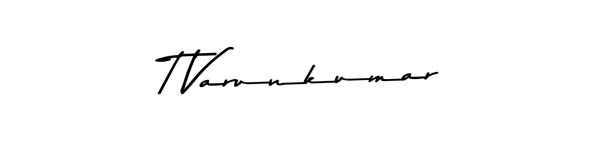 Design your own signature with our free online signature maker. With this signature software, you can create a handwritten (Asem Kandis PERSONAL USE) signature for name T Varunkumar. T Varunkumar signature style 9 images and pictures png