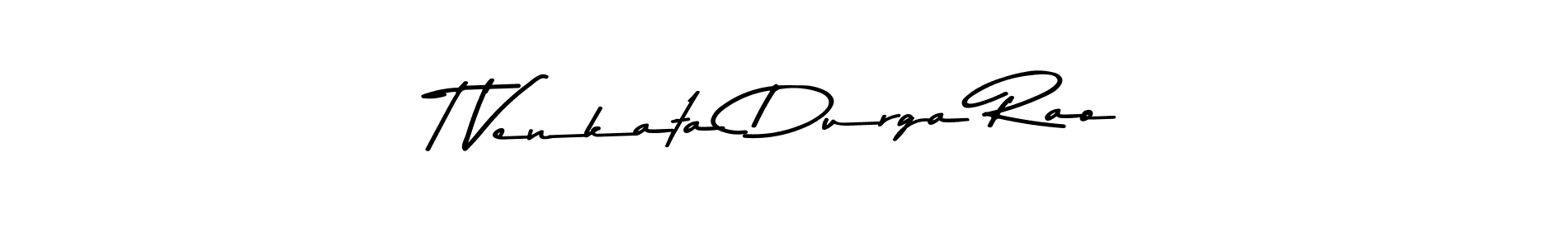 Design your own signature with our free online signature maker. With this signature software, you can create a handwritten (Asem Kandis PERSONAL USE) signature for name T Venkata Durga Rao. T Venkata Durga Rao signature style 9 images and pictures png