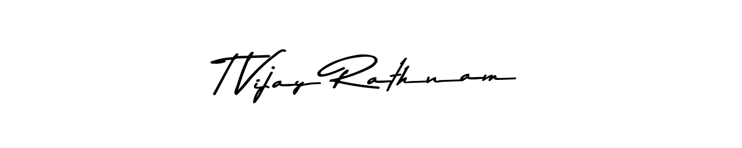 How to make T Vijay Rathnam name signature. Use Asem Kandis PERSONAL USE style for creating short signs online. This is the latest handwritten sign. T Vijay Rathnam signature style 9 images and pictures png