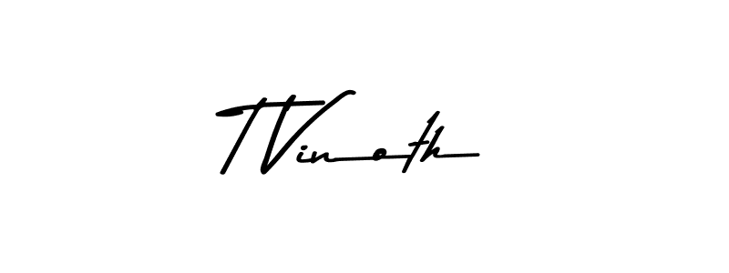 Design your own signature with our free online signature maker. With this signature software, you can create a handwritten (Asem Kandis PERSONAL USE) signature for name T Vinoth. T Vinoth signature style 9 images and pictures png