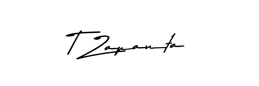 This is the best signature style for the T Zapanta name. Also you like these signature font (Asem Kandis PERSONAL USE). Mix name signature. T Zapanta signature style 9 images and pictures png