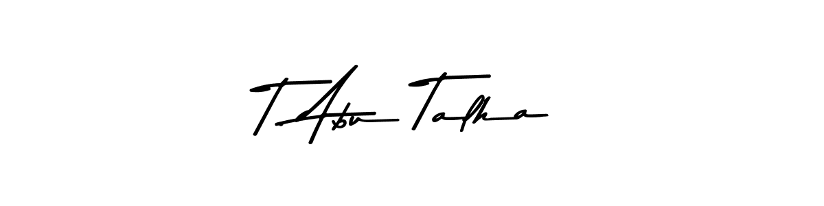 if you are searching for the best signature style for your name T. Abu Talha. so please give up your signature search. here we have designed multiple signature styles  using Asem Kandis PERSONAL USE. T. Abu Talha signature style 9 images and pictures png