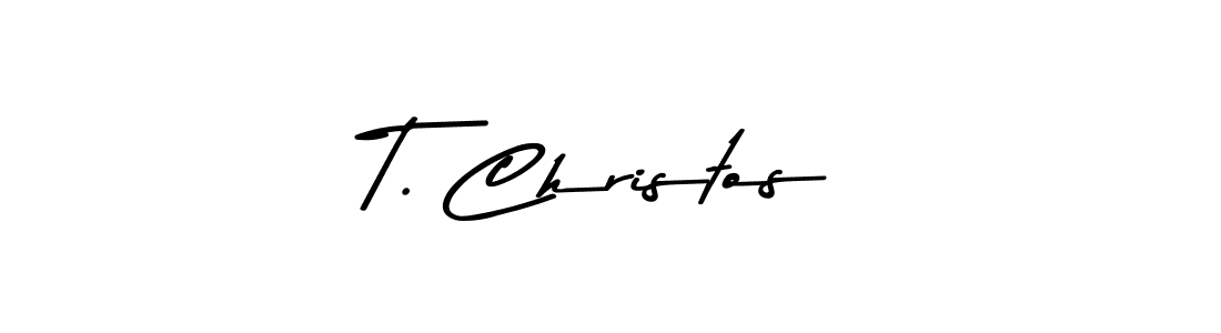 Create a beautiful signature design for name T. Christos. With this signature (Asem Kandis PERSONAL USE) fonts, you can make a handwritten signature for free. T. Christos signature style 9 images and pictures png