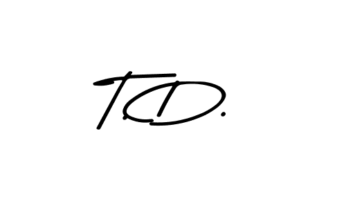This is the best signature style for the T. D. name. Also you like these signature font (Asem Kandis PERSONAL USE). Mix name signature. T. D. signature style 9 images and pictures png