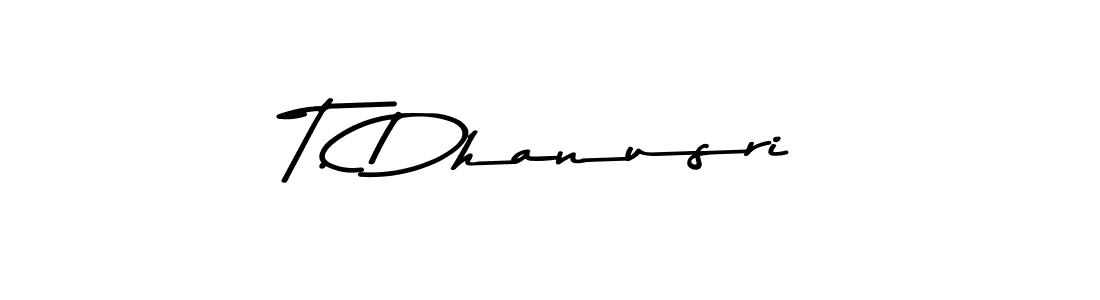 Create a beautiful signature design for name T. Dhanusri. With this signature (Asem Kandis PERSONAL USE) fonts, you can make a handwritten signature for free. T. Dhanusri signature style 9 images and pictures png