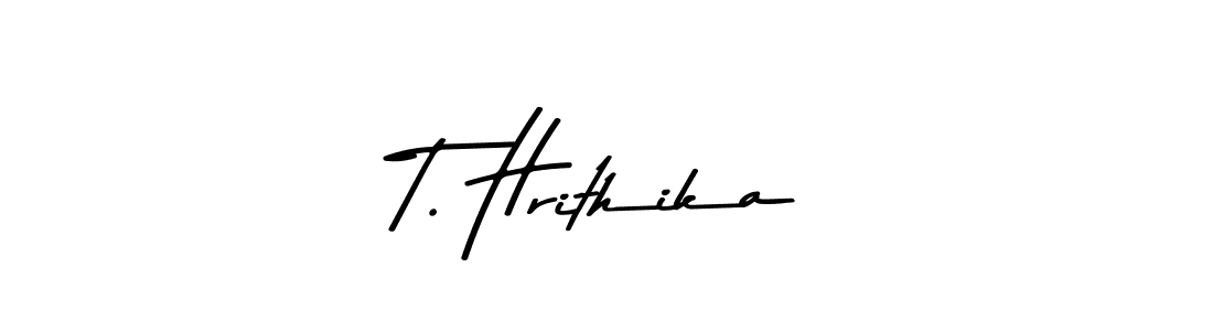 How to make T. Hrithika signature? Asem Kandis PERSONAL USE is a professional autograph style. Create handwritten signature for T. Hrithika name. T. Hrithika signature style 9 images and pictures png