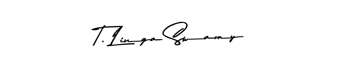 Design your own signature with our free online signature maker. With this signature software, you can create a handwritten (Asem Kandis PERSONAL USE) signature for name T. Linga Swamy. T. Linga Swamy signature style 9 images and pictures png