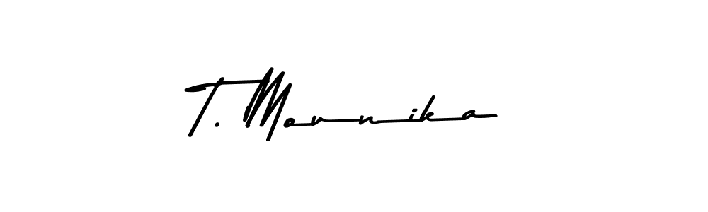 Design your own signature with our free online signature maker. With this signature software, you can create a handwritten (Asem Kandis PERSONAL USE) signature for name T. Mounika. T. Mounika signature style 9 images and pictures png