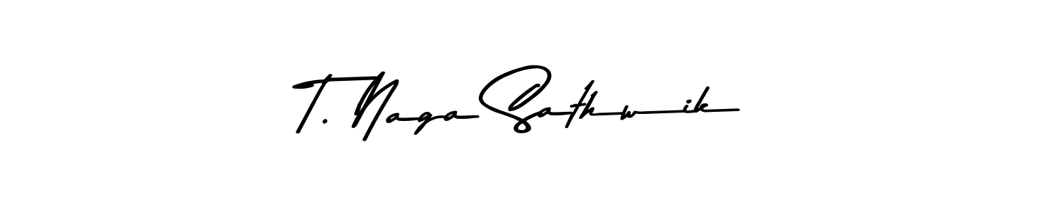 Also we have T. Naga Sathwik name is the best signature style. Create professional handwritten signature collection using Asem Kandis PERSONAL USE autograph style. T. Naga Sathwik signature style 9 images and pictures png