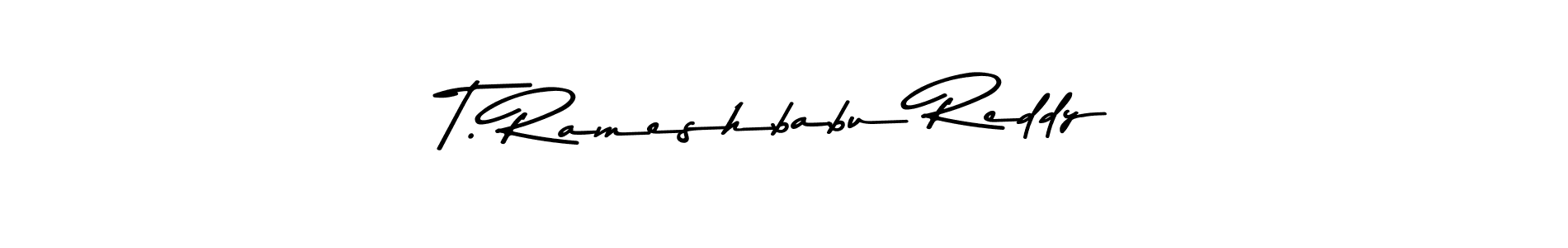 Also You can easily find your signature by using the search form. We will create T. Rameshbabu Reddy name handwritten signature images for you free of cost using Asem Kandis PERSONAL USE sign style. T. Rameshbabu Reddy signature style 9 images and pictures png