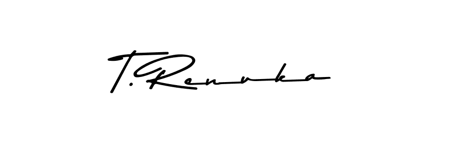 Also You can easily find your signature by using the search form. We will create T. Renuka name handwritten signature images for you free of cost using Asem Kandis PERSONAL USE sign style. T. Renuka signature style 9 images and pictures png