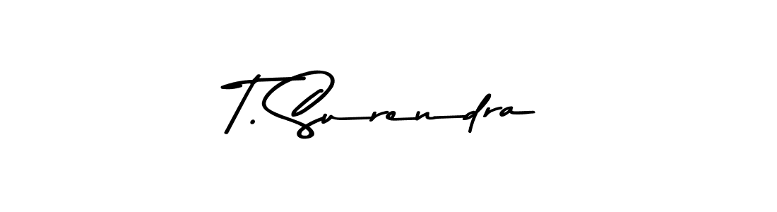 How to make T. Surendra signature? Asem Kandis PERSONAL USE is a professional autograph style. Create handwritten signature for T. Surendra name. T. Surendra signature style 9 images and pictures png