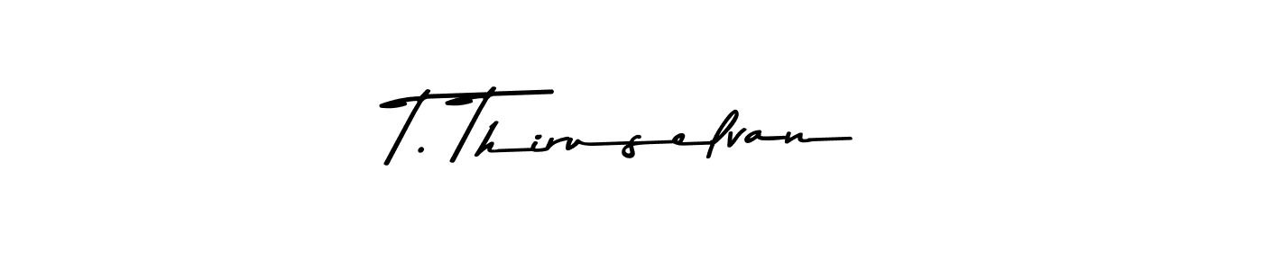 Design your own signature with our free online signature maker. With this signature software, you can create a handwritten (Asem Kandis PERSONAL USE) signature for name T. Thiruselvan. T. Thiruselvan signature style 9 images and pictures png