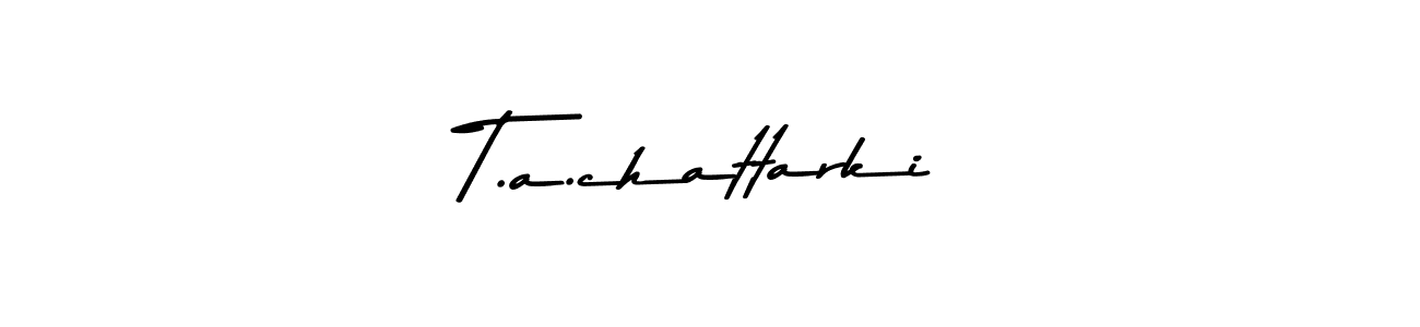 Use a signature maker to create a handwritten signature online. With this signature software, you can design (Asem Kandis PERSONAL USE) your own signature for name T.a.chattarki. T.a.chattarki signature style 9 images and pictures png