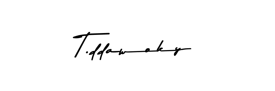 Also You can easily find your signature by using the search form. We will create T.ddawoky name handwritten signature images for you free of cost using Asem Kandis PERSONAL USE sign style. T.ddawoky signature style 9 images and pictures png