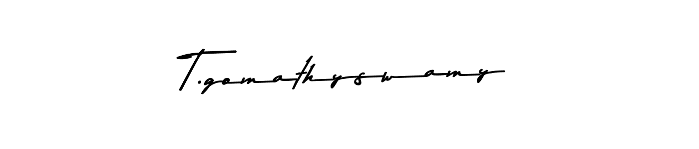 Also You can easily find your signature by using the search form. We will create T.gomathyswamy name handwritten signature images for you free of cost using Asem Kandis PERSONAL USE sign style. T.gomathyswamy signature style 9 images and pictures png