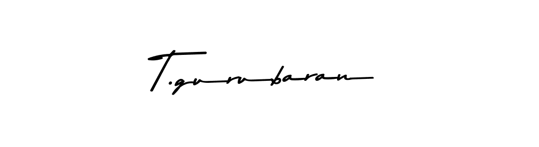 The best way (Asem Kandis PERSONAL USE) to make a short signature is to pick only two or three words in your name. The name T.gurubaran include a total of six letters. For converting this name. T.gurubaran signature style 9 images and pictures png