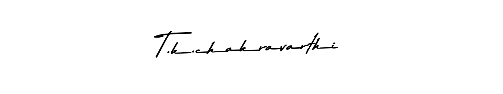 Make a beautiful signature design for name T.k.chakravarthi. With this signature (Asem Kandis PERSONAL USE) style, you can create a handwritten signature for free. T.k.chakravarthi signature style 9 images and pictures png