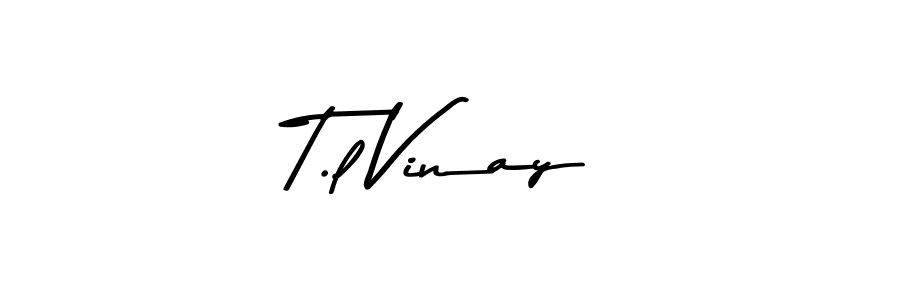 T.l Vinay stylish signature style. Best Handwritten Sign (Asem Kandis PERSONAL USE) for my name. Handwritten Signature Collection Ideas for my name T.l Vinay. T.l Vinay signature style 9 images and pictures png