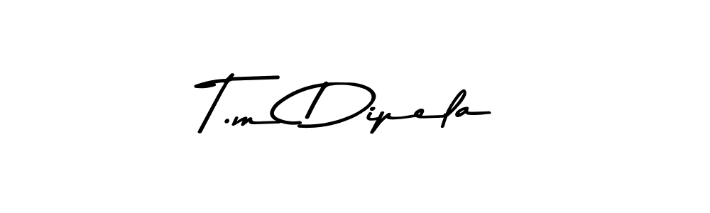 Design your own signature with our free online signature maker. With this signature software, you can create a handwritten (Asem Kandis PERSONAL USE) signature for name T.m Dipela. T.m Dipela signature style 9 images and pictures png