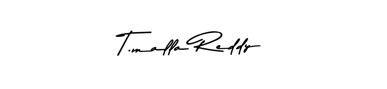 Create a beautiful signature design for name T.malla Reddy. With this signature (Asem Kandis PERSONAL USE) fonts, you can make a handwritten signature for free. T.malla Reddy signature style 9 images and pictures png