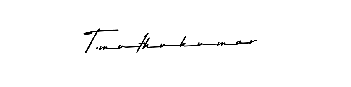 Make a beautiful signature design for name T.muthukumar. With this signature (Asem Kandis PERSONAL USE) style, you can create a handwritten signature for free. T.muthukumar signature style 9 images and pictures png