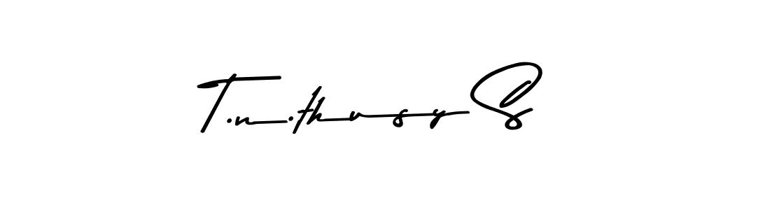 Make a beautiful signature design for name T.n.thusy S. With this signature (Asem Kandis PERSONAL USE) style, you can create a handwritten signature for free. T.n.thusy S signature style 9 images and pictures png