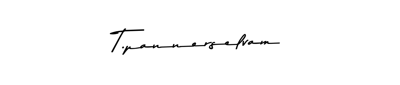 Design your own signature with our free online signature maker. With this signature software, you can create a handwritten (Asem Kandis PERSONAL USE) signature for name T.pannerselvam. T.pannerselvam signature style 9 images and pictures png