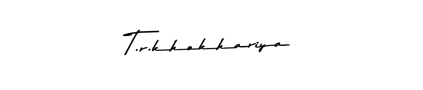 You can use this online signature creator to create a handwritten signature for the name T.r.khokhariya. This is the best online autograph maker. T.r.khokhariya signature style 9 images and pictures png