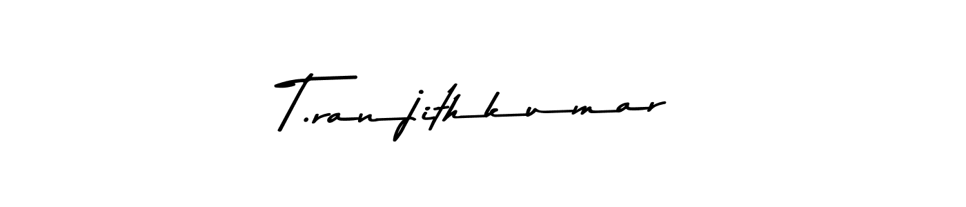 Use a signature maker to create a handwritten signature online. With this signature software, you can design (Asem Kandis PERSONAL USE) your own signature for name T.ranjithkumar. T.ranjithkumar signature style 9 images and pictures png