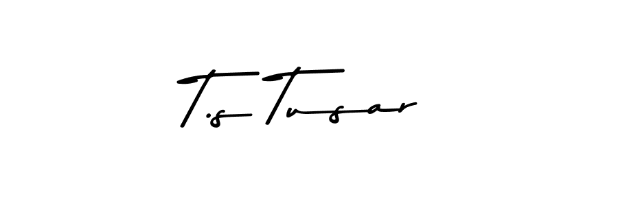 Also we have T.s Tusar name is the best signature style. Create professional handwritten signature collection using Asem Kandis PERSONAL USE autograph style. T.s Tusar signature style 9 images and pictures png