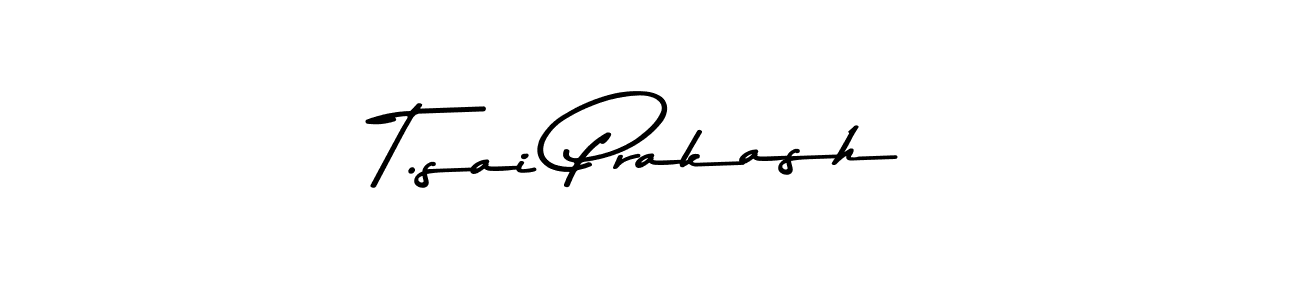 Also You can easily find your signature by using the search form. We will create T.sai Prakash name handwritten signature images for you free of cost using Asem Kandis PERSONAL USE sign style. T.sai Prakash signature style 9 images and pictures png