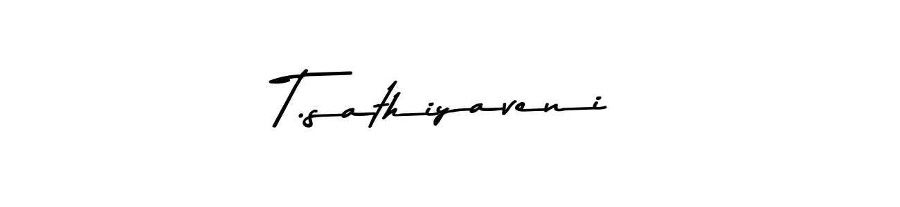 Also You can easily find your signature by using the search form. We will create T.sathiyaveni name handwritten signature images for you free of cost using Asem Kandis PERSONAL USE sign style. T.sathiyaveni signature style 9 images and pictures png