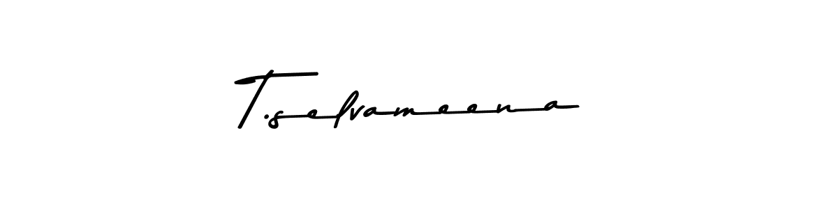 You should practise on your own different ways (Asem Kandis PERSONAL USE) to write your name (T.selvameena) in signature. don't let someone else do it for you. T.selvameena signature style 9 images and pictures png