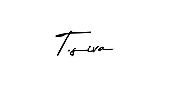 Create a beautiful signature design for name T.siva. With this signature (Asem Kandis PERSONAL USE) fonts, you can make a handwritten signature for free. T.siva signature style 9 images and pictures png