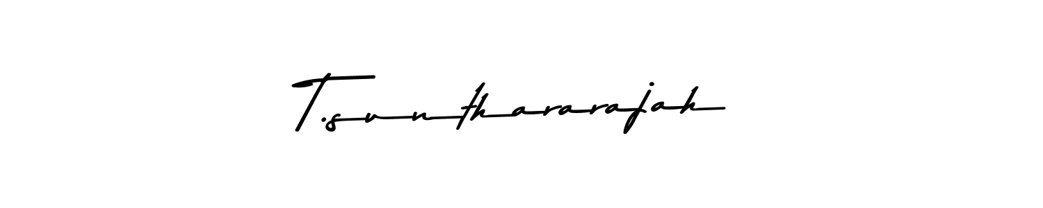 Design your own signature with our free online signature maker. With this signature software, you can create a handwritten (Asem Kandis PERSONAL USE) signature for name T.sunthararajah. T.sunthararajah signature style 9 images and pictures png