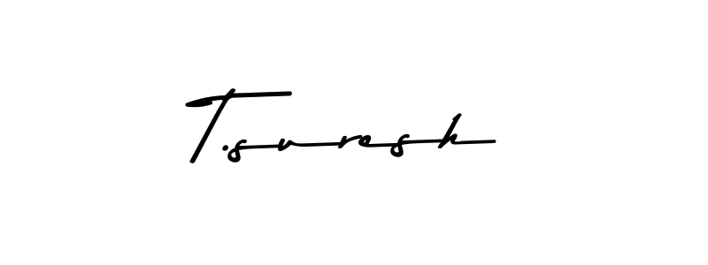 Asem Kandis PERSONAL USE is a professional signature style that is perfect for those who want to add a touch of class to their signature. It is also a great choice for those who want to make their signature more unique. Get T.suresh name to fancy signature for free. T.suresh signature style 9 images and pictures png