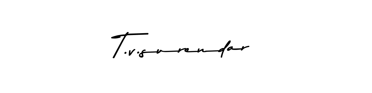 How to make T.v.surendar signature? Asem Kandis PERSONAL USE is a professional autograph style. Create handwritten signature for T.v.surendar name. T.v.surendar signature style 9 images and pictures png