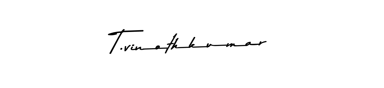 Make a beautiful signature design for name T.vinothkumar. With this signature (Asem Kandis PERSONAL USE) style, you can create a handwritten signature for free. T.vinothkumar signature style 9 images and pictures png