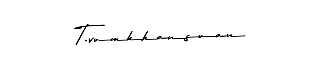 Also we have T.vumkhansuan name is the best signature style. Create professional handwritten signature collection using Asem Kandis PERSONAL USE autograph style. T.vumkhansuan signature style 9 images and pictures png