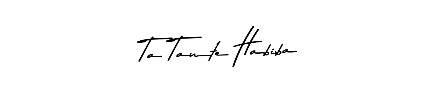 How to make Ta Tante Habiba name signature. Use Asem Kandis PERSONAL USE style for creating short signs online. This is the latest handwritten sign. Ta Tante Habiba signature style 9 images and pictures png