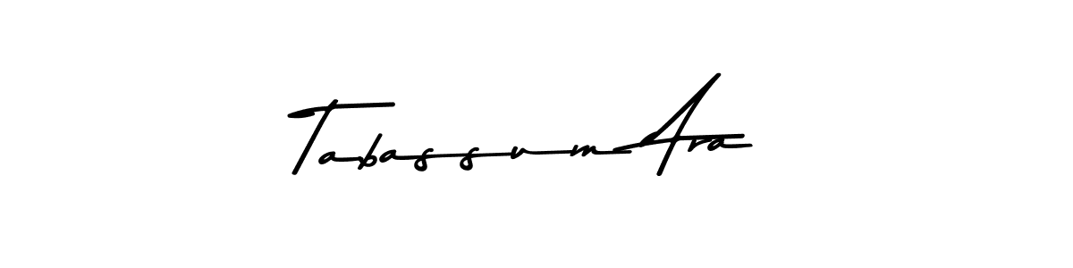 How to make Tabassum Ara name signature. Use Asem Kandis PERSONAL USE style for creating short signs online. This is the latest handwritten sign. Tabassum Ara signature style 9 images and pictures png