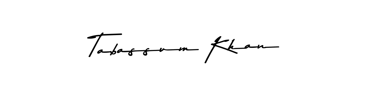 Create a beautiful signature design for name Tabassum Khan. With this signature (Asem Kandis PERSONAL USE) fonts, you can make a handwritten signature for free. Tabassum Khan signature style 9 images and pictures png